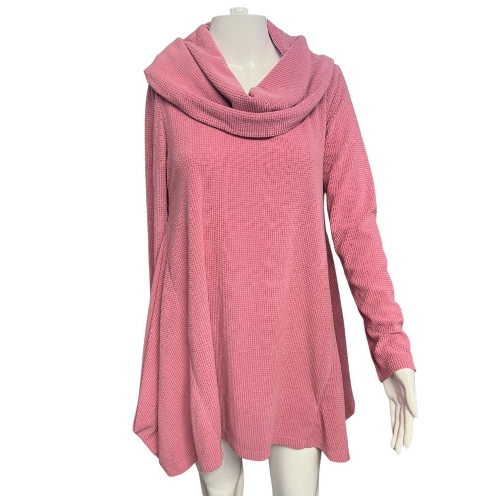 Soft Surroundings Women’s Oversized Pink Cowl Neck Sweater Sz. XS/MD
